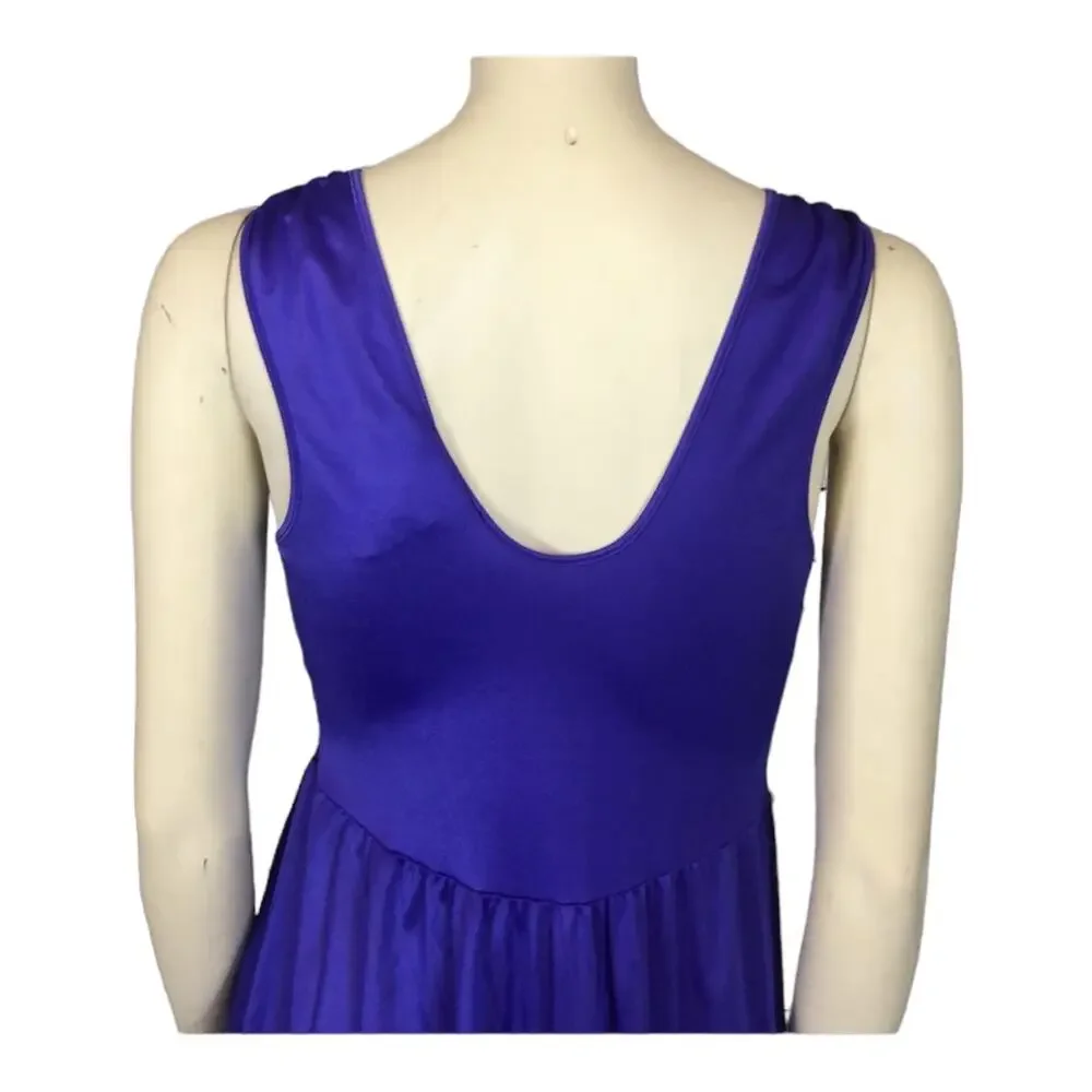 Vintage Undercover Wear Purple Lacy Nightgown Slip Dress USA made size small